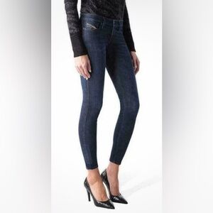 Diesel Skinzee Super Skinny Slum Dark Blue Women's Jeans Wash #0822X Size 29